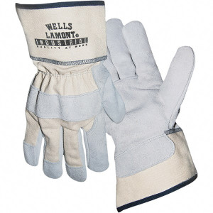 Wells Lamont Industrial Size L Cut Resistant Work Gloves For Work & Driver, Uncoated, Slip-On Cuff, Full Fingered, White, Paired Y3024L - 96302278