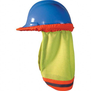 OccuNomix Hard Hat Accessories, Type: Neck Shade, Hard Hat Compatibility: All Hard Hats, Material: Polyester, Attachment Type: Slip-on, Color: Hi-Viz Yellow OK-5057009 - 96553318