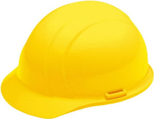 Ability One ANSI Type I Class E 4-Point Ratchet Full Brim Hard Hat High Density Polyethylene, Yellow 8415009353140 - 62806237