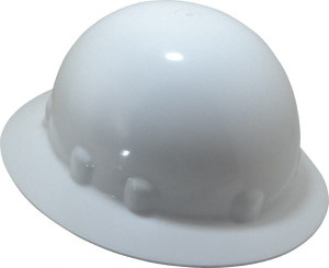 Honeywell Fibre-Metal ANSI Type I Class E 8-Point Ratchet Full Brim Hard Hat One Size Fits Most, Plastic, White E1RW01A000 - 64302276