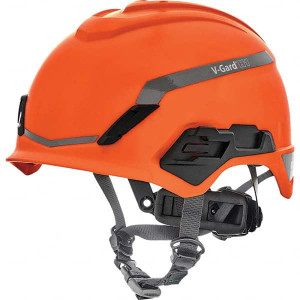 MSA Safety ANSI Type I Class C, G & E 4-Point Ratchet Short Brim Hard Hat One Size Fits Most, High Density Polyethylene, Slotted, Orange 10194797 - 19312024