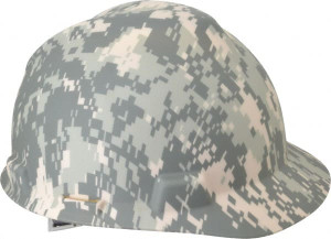 MSA Safety ANSI Type I Class E 4-Point Ratchet Hard Hat Size 7 to 8-1/2, High Density Polyethylene, Slotted, Camouflage, Camouflage Graphic 10103908 - 89682520
