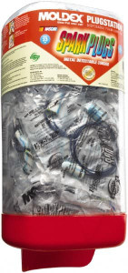 Moldex Pull Out Disposable with 33 dB Earplugs Blue & White Earplugs, 150 Pairs, Wall Mount 6881 - 62918727