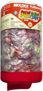 Moldex Pull Out Disposable with 33 dB Earplugs Green & White Earplugs, 150 Pairs, Wall Mount 6880 - 62918743