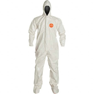 DuPont Disposable & Chemical Resistant Coveralls, Garment Style: Coveralls, Garment Type: Chemical Resistant, Material: Tychem & Nomex, Size: 3X-Large, Color: White, ISO Class: NonCleanroom SL122TWH3X00060 - 42815852