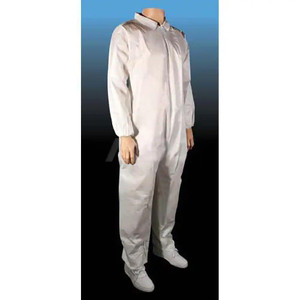 Precise Size XL Polypropylene General Purpose Coveralls White, Zipper Closure, Elastic Cuffs, Elastic Ankles 5740XL - 61832762