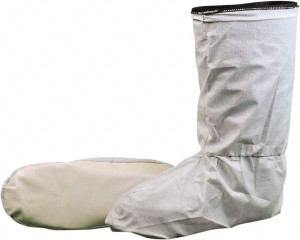 PRO-SAFE 100 Pairs Size S/M, Laminated Polypropylene, Standard Boot Covers White, Chemical Resistant KMBCNWPIAQS/MBK - 41328121