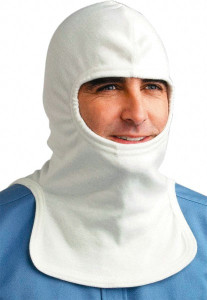 PRO-SAFE Universal Size, Flame Resistant, Nomex Hood 2 HRC, 10 Cal/Square cm, White PS-KN-51 - 77949873