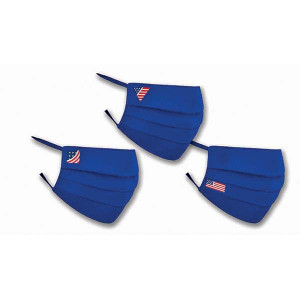 Made in USA 3 Pk Patriot Face Mask Washable/Reusable 100% Made in USA GK-BLUSA-3PK - 96128418