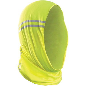 OccuNomix Size Universal Cooling Jersey Knit Gaiter Hi-Viz Yellow, Solid Pattern, Slip-On Closure TD800-HVY - 11812914