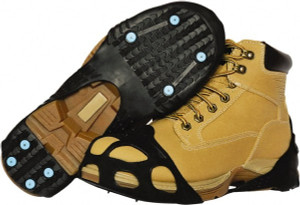 DueNorth Size 11-13.5, (Womens Size 11-12.5) Strap-On Cleat Tungsten Carbide Spike Traction, Black V3550370-L - 30490841