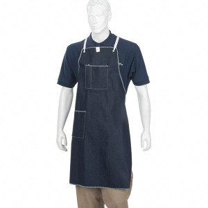 Ansell 28 x 36" General Purpose Bib Apron Denim, Blue 57-004 - 73779985