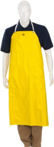 MCR Safety 35 x 45" General Purpose Bib Apron Neoprene & Nylon, 19.88 oz Material, Yellow, Tie Closure, Flame Resistant 800S4P - 69781045