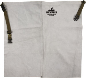 MCR Safety 24 x 24" Flame Resistant/Retardant & Welding Waist Apron Leather, 19 oz Material, Gray 38324MW - 69781086