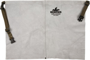 MCR Safety 24 x 18" Flame Resistant/Retardant & Welding Waist Apron Leather, 14 oz Material, Gray 38318MW - 69781094
