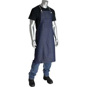 PIP Aprons, Garment Style: Bib Apron, Garment Type: General Purpose, Garment Length (Inch): 38, Garment Size: 28" x 38", Color: Blue, Material: Denim 200-011 - 43319813
