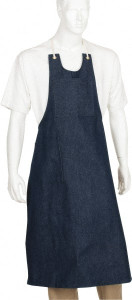 PRO-SAFE 28 x 42" General Purpose Bib Apron Denim, Denim Blue, 3 Pockets PS-STC-01 - 00069096