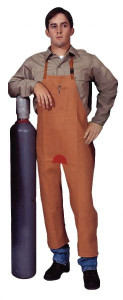 Stanco Safety Products 24 x 48" Flame Resistant/Retardant & Welding Split Leg Apron Cotton, 12 oz Material, Brown, 1 Pocket W48SL - 07521644