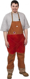 Stanco Safety Products 24 x 48" Flame Resistant/Retardant & Welding Split Leg Apron Cotton, 12 oz Material, Brown, 1 Pocket W48SLP - 07521651