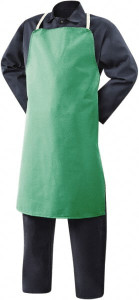 Steiner 24 x 36" Flame Resistant/Retardant & Welding Bib Apron Cotton, 10 oz Material, Green, 0 Pockets, Tie Waist & Neck Strap Closure, Flame Resistant 10325 - 04418901
