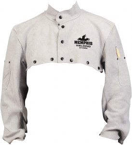 MCR Safety Size 2XL, Cape Sleeves Only/Detachable Bib Not Included Leather, 47.79 oz, Gray 38100MWXXL - 78735057