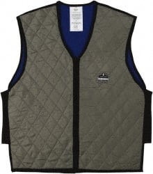 Ergodyne Size M, Gray Cooling Vest 36 to 38" Chest, Zipper Front, Nylon 12543 - 51647121