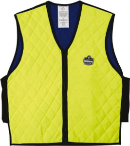 Ergodyne Size XL, Lime Cooling Vest 42 to 46" Chest, Zipper Front, Nylon 12535 - 79115127