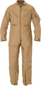 Propper Size 40 Regular Tan Flame Resistant/Retardant Flight Suit 40" Chest, Nomex, 6 Pockets, Two-Way Zipper Closure, Open Cuffs, Open Ankles F51154622140R - 54616198
