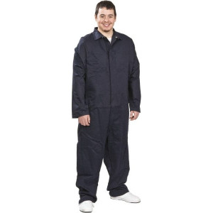 PRO-SAFE Size XL Navy Blue 12 cal/cm2 Arc Flash Coveralls 40 to 42" Chest, Indura Ultra Soft, Cotton & Nylon, 6 Pockets, Zipper Closure, Open Cuffs, Open Ankles AF-CV-A1-XL - 42649657