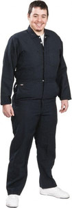 Stanco Safety Products Size M Navy Blue HRC 1 Flame Resistant/Retardant Coveralls 38 to 40" Chest, Nomex, 7 Pockets, Zipper Closure, Snap Cuffs, Straight Ankles NX6-681NB-M - 03747029