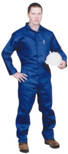 Stanco Safety Products Size 2XL Royal Blue HRC 2 Arc Protection Coveralls 50 to 52" Chest, Indura, 7 Pockets, Zipper Closure, Snap Cuffs, Straight Ankles US7681RB-2XL - 60080785