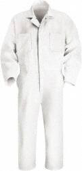 VF Imagewear Size 40 Regular White General Purpose Coveralls 40" Chest, Cotton & Polyester, 7 Pockets, Zipper Closure, Open Cuffs, Open Ankles CT10WH-RG-40 - 66653767