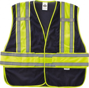 Ergodyne Size M/L Navy Blue Mesh Expandable High Visibility Vest 40 to 48" Chest, Polyester, Hook & Loop Closure, 1 Pocket 21390 - 51084093