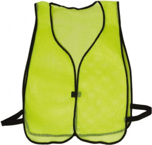 AccuformNMC One Size Fits Most Lime Mesh General Purpose High Visibility Vest Polyester, Hook & Loop Closure SV10 - 87162558