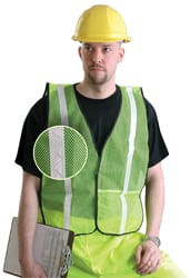 OccuNomix Size 4XL Yellow Mesh General Purpose High Visibility Vest 56 to 58" Chest, Polyester, Hook & Loop Closure, 1 Pocket LUX-XGTM-Y4X - 08238768