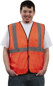 OccuNomix Size 2XL Orange Mesh Breakaway High Visibility Vest Polyester, Hook & Loop Closure, 2 Pockets LUX-SSBRPC-O2X - 65969685