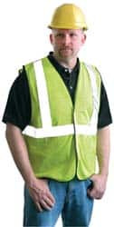 OccuNomix Size 5XL Yellow Mesh General Purpose High Visibility Vest 60 to 62" Chest, Polyester, Zipper Closure, ANSI 107-2015 LUX-SSGZC-Y5X - 66025701