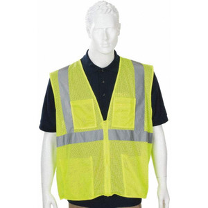 PIP High Visibility Vest CL2 ZIP FRONT LIME 2XL BARRIERE MESH FABRIC VEST 302-MVGZ4PLY-2X - 58163825