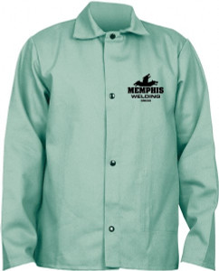 MCR Safety Size 5XL Green Welding & Flame Resistant/Retardant Jacket Cotton, Snaps Closure 39030X5 - 43828292