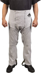 MCR Safety Size Universal Gray Leather Welding Chaps 38" Inseam 38600MW - 51305076