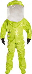DuPont Size L Yellow Chemical & Disposable Encapsulated Suit Tychem TK, Attached Hood, Hook & Loop Closure, Double Stitched & Taped Seam TK555TLYLG00015 - 31173750 DuPont Size L Yellow Chemical & Disposable Encapsulated Suit Tychem TK, Attached Hood, Hook & Loop Closure, Double Stitched & Taped Seam TK555TLYLG00015 - 31173750