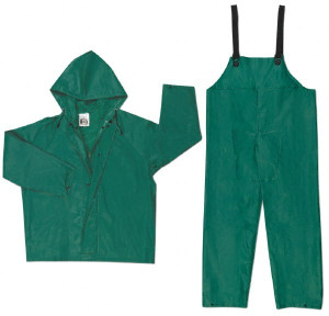 MCR Safety Size 6XL Green Chemical Rain Two Piece Suit 0.42mm PVC & Nylon, Attached Hood, Snap Closure 3882X6 - 78471216 MCR Safety Size 6XL Green Chemical Rain Two Piece Suit 0.42mm PVC & Nylon, Attached Hood, Snap Closure 3882X6 - 78471216
