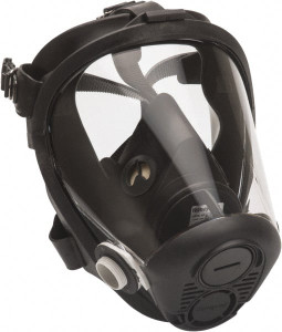 Honeywell North Series RU6500, Size M Full Face Respirator 5-Point Suspension, Threaded Connection RU65001M - 69541340