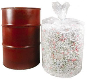 Made in USA 50 Qty 1 Pack 55 Gal, 8 mil, LDPE Drum Liner 38" Diam, 40" High, Flexible Liner RB38408 - 76010578