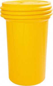 Eagle Manufacturing 57 Gallon Closure Capacity, Screw On Closure, Yellow Overpack 55 Gallon Container, HDPE, 550 Lb. Capacity, UN, DOT Listing 1657 - 62742705