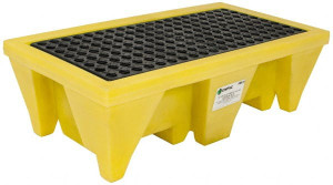 ENPAC 58 Gal Sump, 2,000 Lb Capacity, 2 Drum, Plastic Spill Deck or Pallet 53-1/2" Long x 29" Wide x 17" High 5253-YE - 89511679