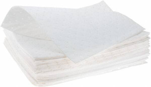 Brady 30 Gal Capacity per Package, Oil Only Pad 19" Long x 15" Wide, Green, Polypropylene OP100 - 45655040