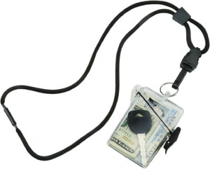 Ability One Pack of 12 Hanging Badge Holders Black 8455016259782 - 43062629