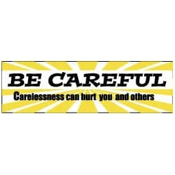 AccuformNMC Be Careful - Carelessness Can Hurt You and Others, 120 Inch Long x 36 Inch High, Safety Banner Polyethylene, English, Printed on 1 Side BT20 - 03099793