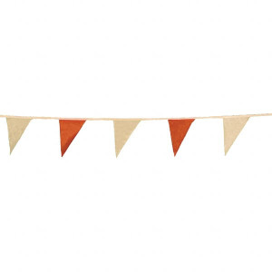 PRO-SAFE Pennants, Color: Orange/White, Overall Length (Feet): 100.00, Pennant Length (Inch): 18, Pennant Width (Inch): 12, Material: Vinyl, Tensile Strength (Lb./Inch): 107 03-404 - 31549173
